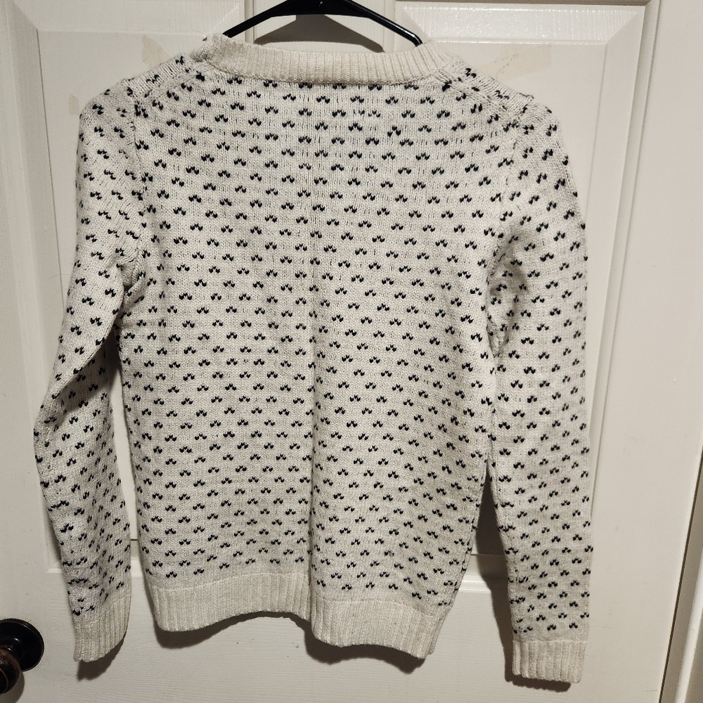 J. Crew Merino Wool Blend Printed Crew Neck Sweater Pull Over Preppy Winter - Picture 5 of 6